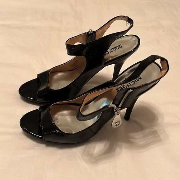Michael Kors Leather Zip Up Stiletto Heels - Picture 2 of 5